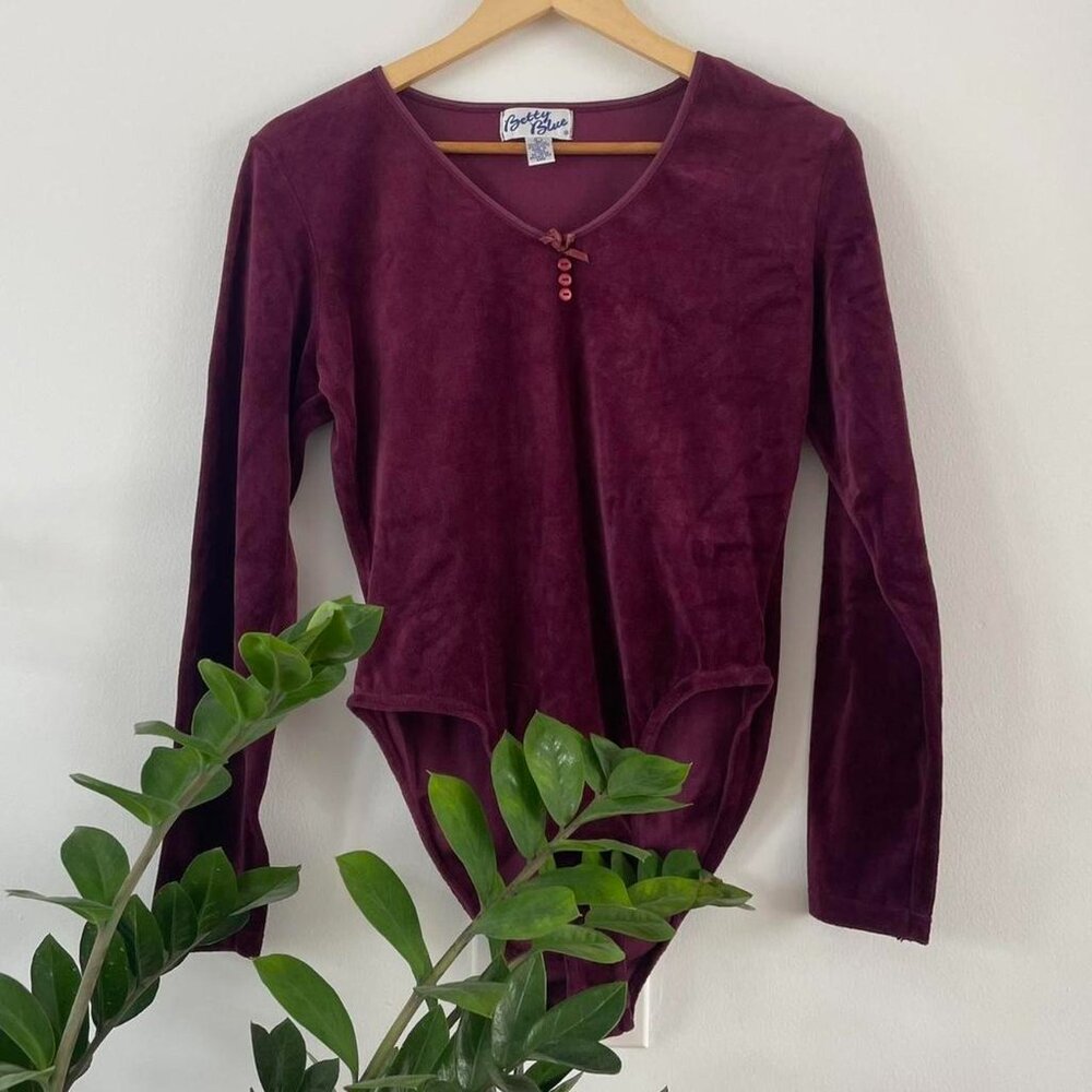 Women Purple and Burgundy Bodysuit